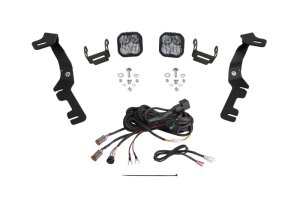 Ram 1500 LED Light Pods - Above the hood - Diode Dynamics - Stage Series Ditch Light Kit - SS3 Sport - White - `19-`24